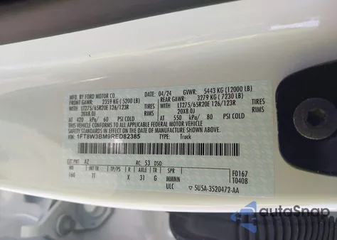 2024 Ford F-350 Limited from USA, damaged, VIN 1FT8W3BM9RED82385